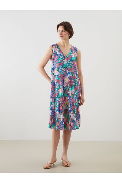 LC Waikiki Floral φόρεμα με λαιμόκοψη V