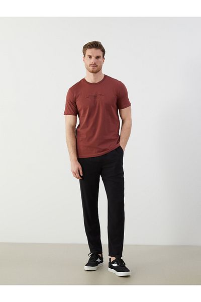 LC Waikiki Crew Neck Printed Combed Cotton Men's T-Shirt