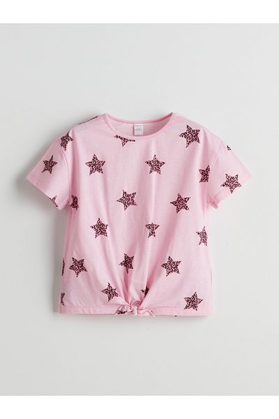 LC Waikiki Crew Neck Printed Girl's T-Shirt
