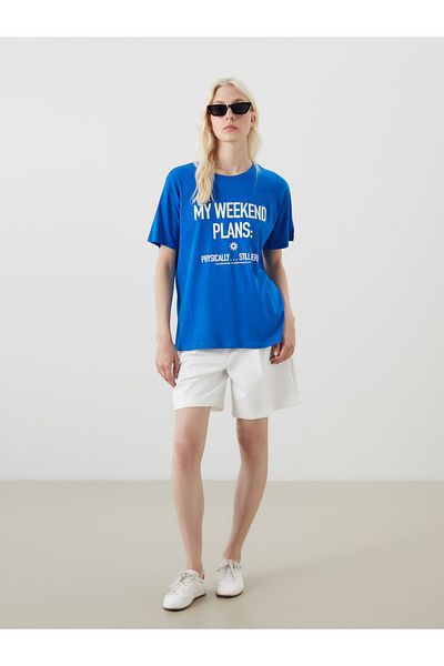 LC Waikiki Tricou de damă cu imprimeu cu gât crew