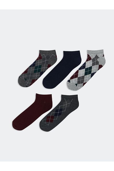 LC Waikiki Patterned Men's Booties Socks Pack of 5