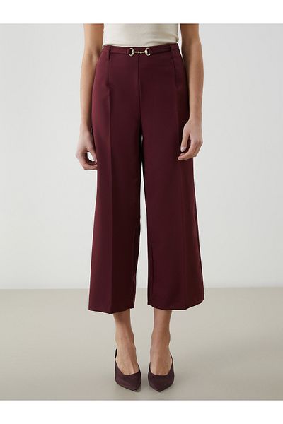 LC Waikiki Women's Wide-Leg Pants with Zippered Waist