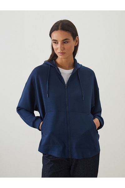 LC Waikiki Дамски суитшърт с цип Oversize Modal Blend