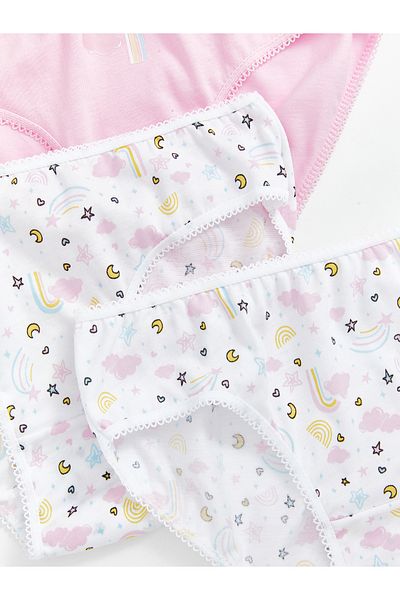 LC Waikiki Bedruckte Mädchenunterhosen im 3er-Pack