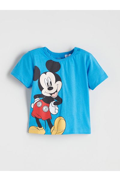LC Waikiki Mickey Mouse Printed Baby Boy T-Shirt and Shorts 2-Piece