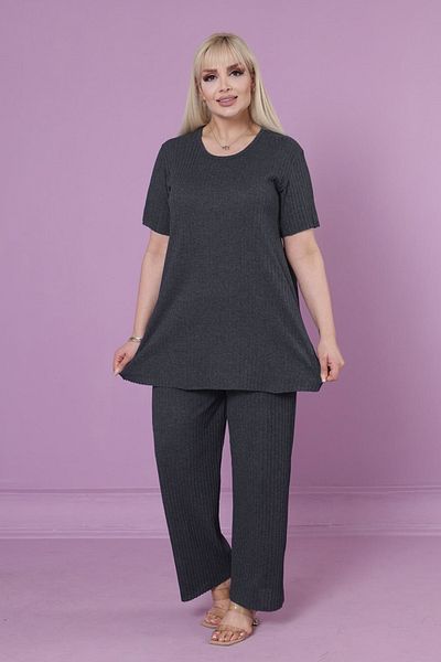 DPARİS Plus Size Tunic Pajama Set