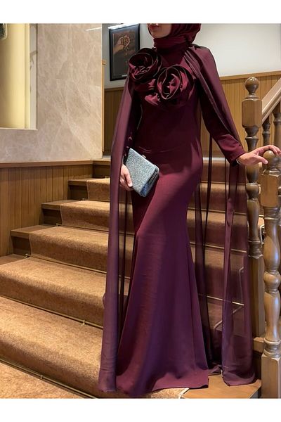 Bess Store Rose Women's Hijab Evening Dress