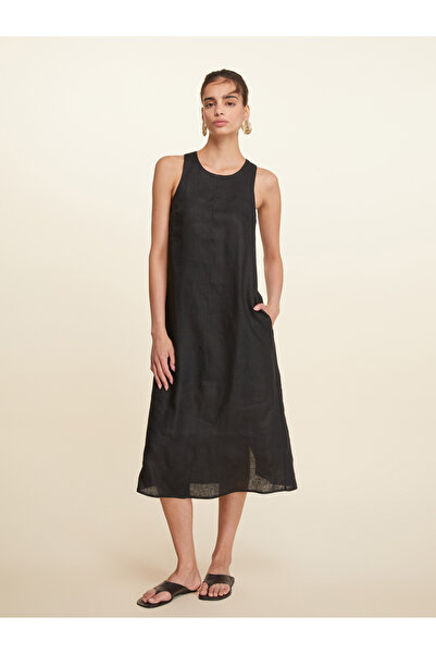 LC Waikiki Φόρεμα λινό γιακά Halter