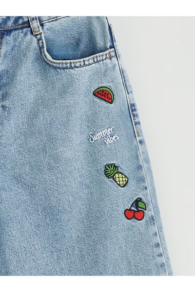 LC Waikiki Pantaloni de jeans pentru fete Wideleg