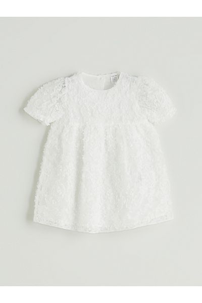 LC Waikiki Baby Girl Dress with Flower Applique