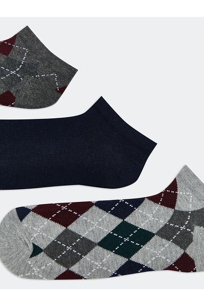 LC Waikiki Patterned Men's Booties Socks Pack of 5