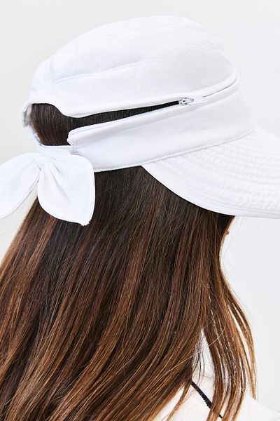 C&City Micro Fabric Zippered Adjustable Sports Running and Tennis Cap Y25730-30 White