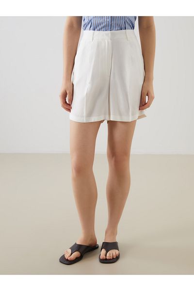 LC Waikiki Loose Fit Linen Blend Women's Shorts
