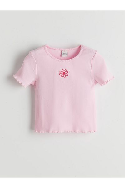 LC Waikiki Crew Neck Floral Girl's T-Shirt