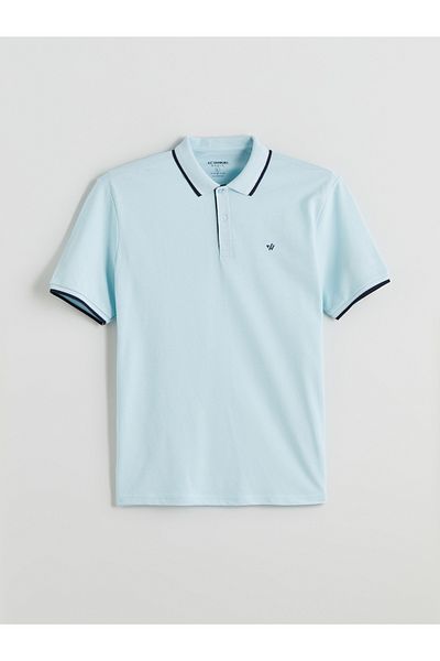 LC Waikiki Piqué-Herren-T-Shirt mit Rollkragen