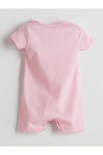 LC Waikiki Crew Neck Printed Baby Girl Jumpsuit