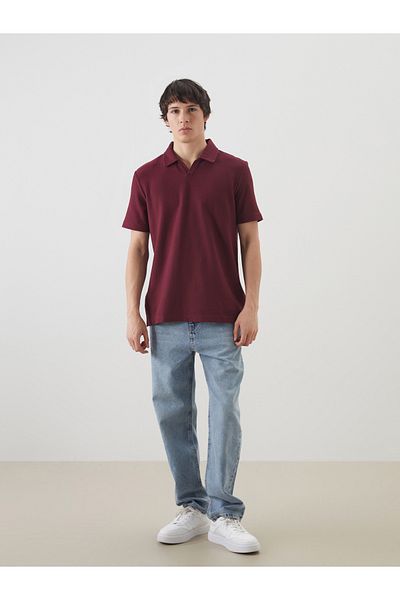 LC Waikiki Polo Neck Men's Textured T-Shirt
