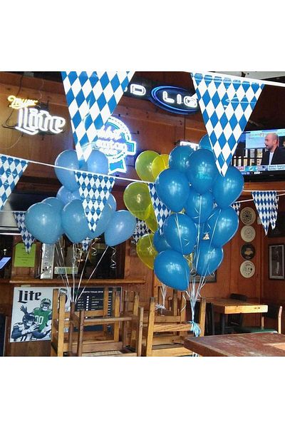 AnMeelin Birthday Set, 54 Pieces, White/blue, Polyester/latex