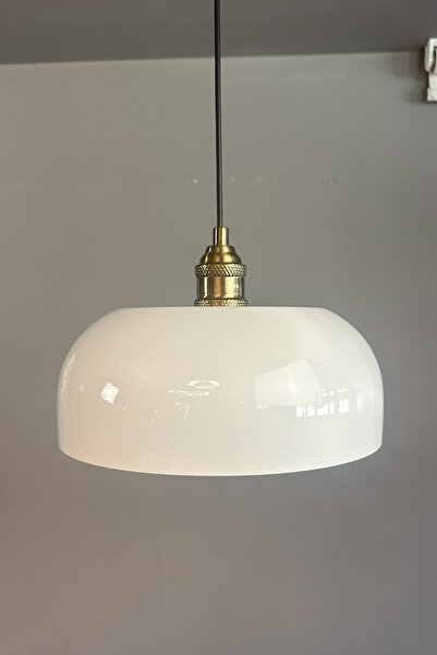 Bamyum Beyaz Rocha Metal Avize Lale Başlık Salon Masaüstü Mutfak Otel Tekli Avize Lamba Aydınlatma