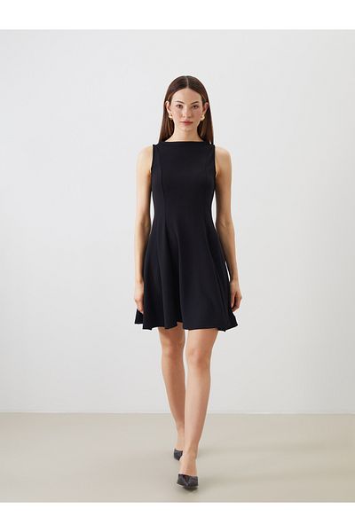 LC Waikiki Mini rochie peplum cu decolteu rotund