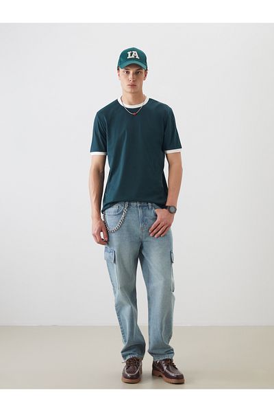 LC Waikiki Ανδρικό T-Shirt από βαμβακερό χτενισμένο λαιμό