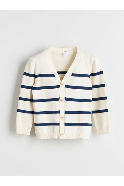 LC Waikiki V-Neck Boy's Knitwear Cardigan