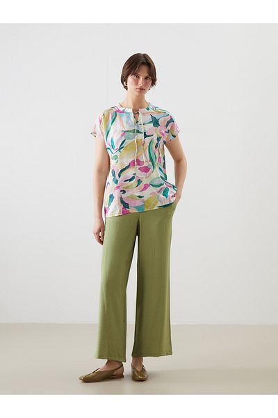 LC Waikiki Wide Leg Women's Trousers with Elastic Waist