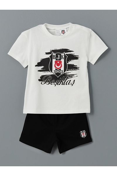 LC Waikiki Beşiktaş Printed Baby Boy Shorts Pajama Set