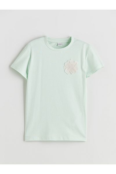 LC Waikiki Crew Neck Floral Girl's T-Shirt