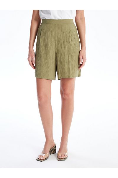 LC Waikiki Women's Elastic Waist Straight Shorts