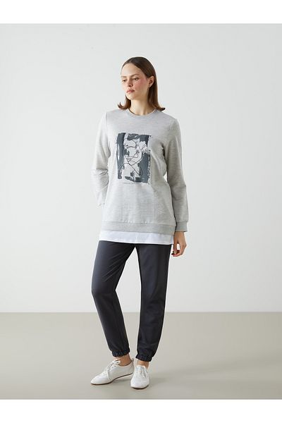 LC Waikiki Γυναικεία φούτερ Jogger με ελαστική μέση
