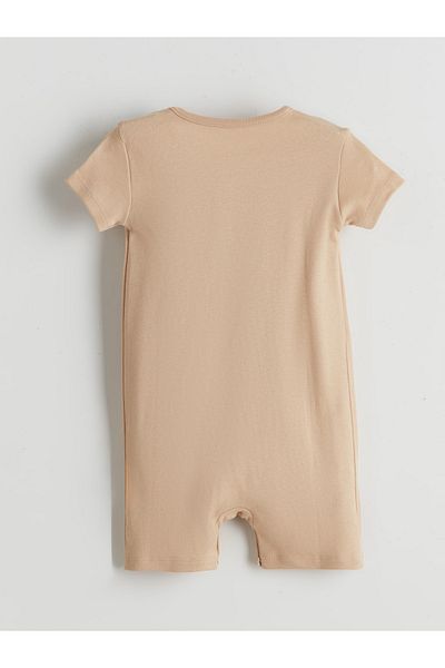 LC Waikiki Crew Neck Cute Bear Printed Baby Boy Jumpsuit