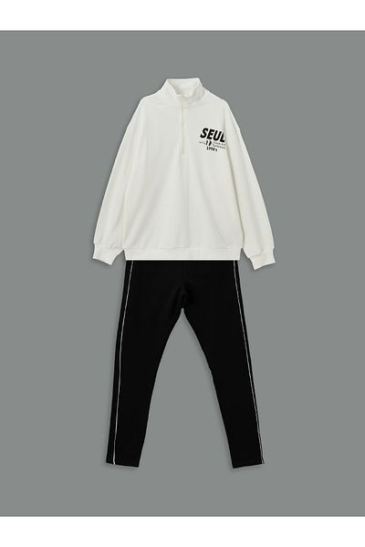 LC Waikiki Stand Collar Girl's Tracksuit Set