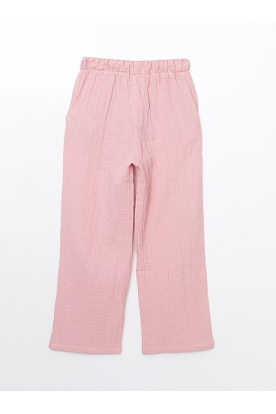 LC Waikiki Elastic Waist Textured Girl's Trousers