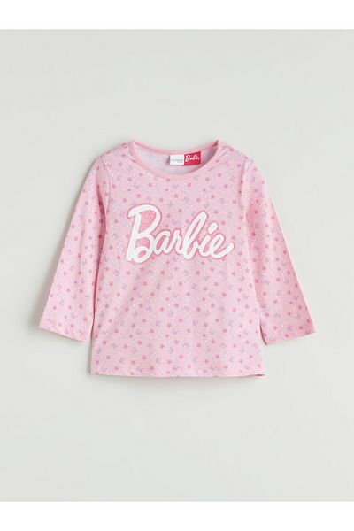 LC Waikiki Barbie bedruckter Pyjama-Anzug für Mädchen