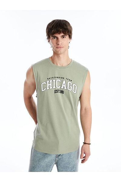 LC Waikiki Xside Crew Neck Printed Men's Sleeveless T-Shirt