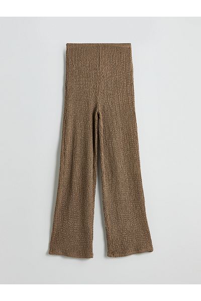 LC Waikiki Elastic Waist Textured Women's Trousers