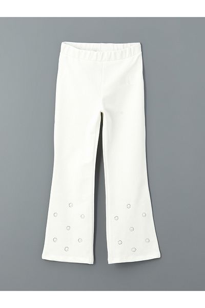 LC Waikiki Girls' Leggings with Elastic Waist and Stones