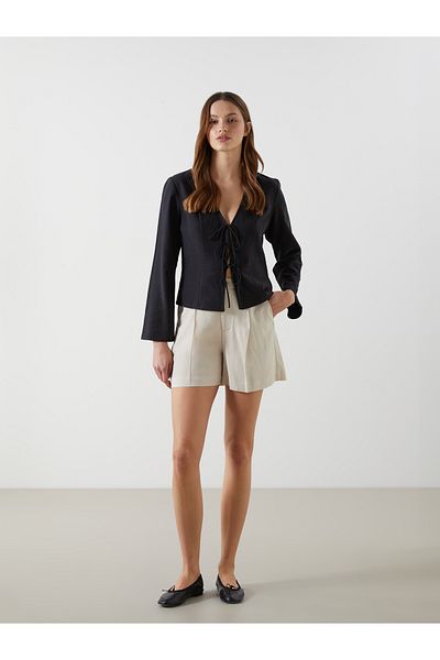 LC Waikiki Loose Fit Linen Blend Women's Shorts