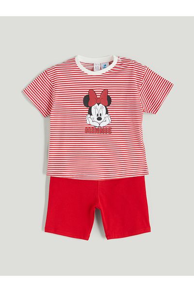 LC Waikiki Minnie Mouse Printed Baby Girl T-Shirt and Leggings 2-Piece