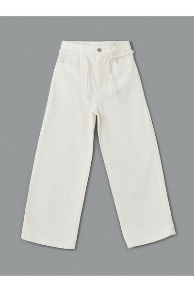 LC Waikiki Girl's Pants with Adjustable Elastic Waist