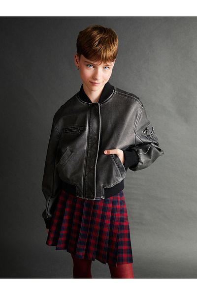 LC Waikiki College Collar Women's Leather Look Coat