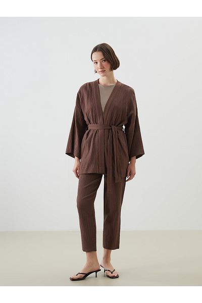 LC Waikiki Elastic Waist Textured Women's Trousers