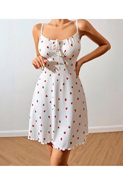 Genel Markalar Kadın Rahat Giyim Günlük Kullanım Esnek Kumaş Gecelik Sabahlık