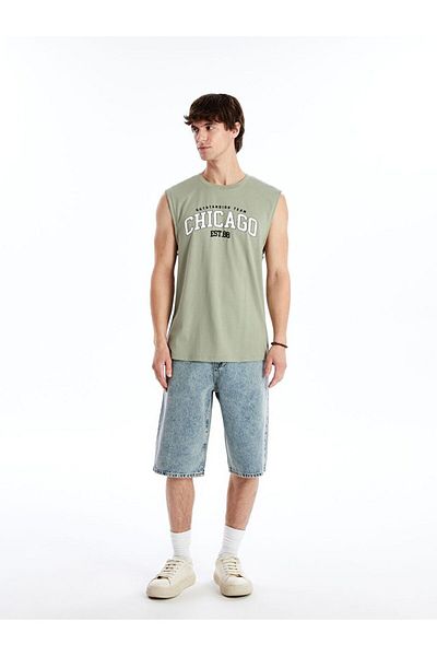 LC Waikiki Xside Crew Neck Printed Men's Sleeveless T-Shirt
