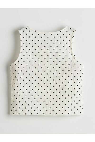 LC Waikiki Crew Neck Bow Detailed Girl's Crop Tank Top