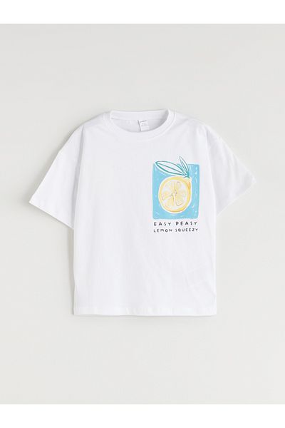 LC Waikiki Tricou pentru băiat cu imprimeu cu decolteu