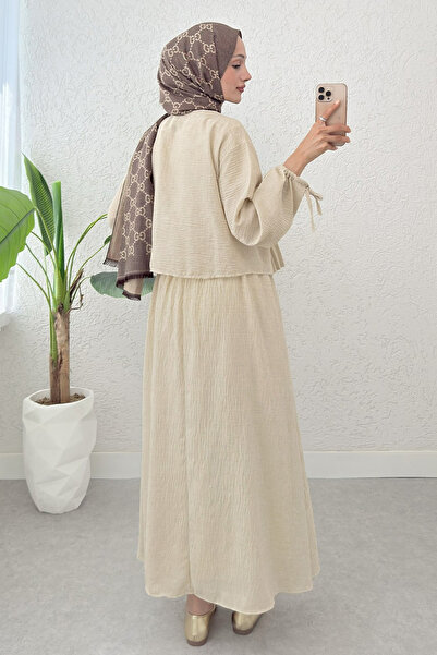 DPARİS Διπλό Σετ με λεπτομέρεια Nervür και ελαστική μέση