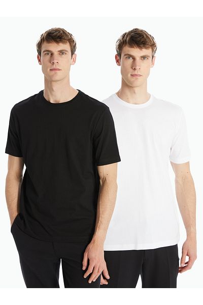 LC Waikiki Ανδρικό μπλουζάκι με κοντό μανίκι Crew Neck 2 Pack