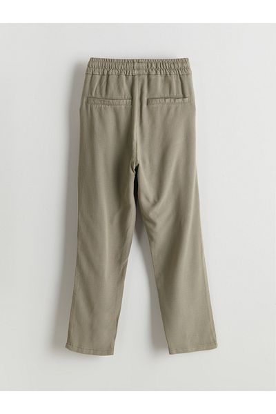 LC Waikiki Linen Blended Boy's Trousers with Elastic Waist